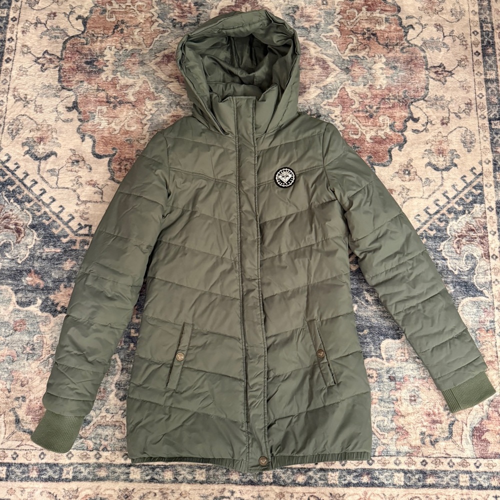 Roxy Sage Green Women's Puffer Jacket